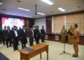 Bupati Kubu Raya Sujiwo mengukuhkan Pengurus Forum Kerukunan Umat Beragama (FKUB) Kabupaten Kubu Raya periode 2026–2031 di Ruang Rapat Praja I Kantor Bupati Kubu Raya, Selasa (7/7/2026).