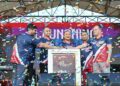 Penekan sirine tanda peluncuran CFD di hari Bhayangkara, Minggu (12/07). Foto: Prokopim.