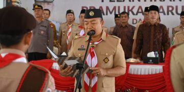 Bupati Ketapang melantik Pramuka Garuda, Sabtu (18/07). Foto: Prokopim.