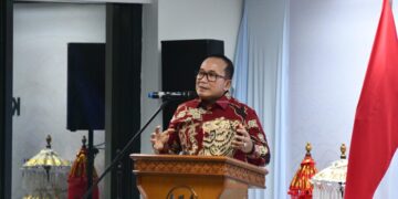Sujiwo saat menghadiri ramah tamah bersama Konsulat Jenderal Republik Indonesia (KJRI) di Kuching, Senin (20/7/2026)