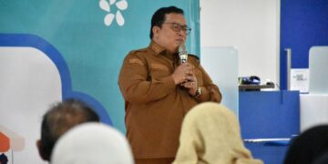 Wakil Bupati Kubu Raya Sukiryanto saat menghadiri kegiatan Sertifikasi Halal dan UMKM Bakti BCA di Kantor Cabang Utama BCA Kubu Raya, Selasa (7/7/2026).