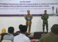 Bupati Kayong Utara Romi Wijaya saat membuka Workshop Persiapan Pembentukan Kelompok Kerja Budaya Sekolah Aman dan Nyaman (Pokja BSAN) di Mahkota Hotel Sukadana, Selasa (7/7/2026).