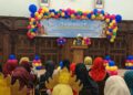 Bunda PAUD Kota Pontianak Yanieta Arbiastutie, yang juga selaku Ketua TP PKK Kota Pontianak, memberikan sambutan pada peringatan Milad ke-20 PAUD PKK Kota Pontianak.