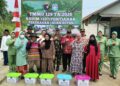 Sukiryanto seusai penandatanganan naskah serah terima hasil TMMD dalam rangka penutupan TMMD Imbangan ke-129 TA 2026 di halaman Gedung Glory Badminton, Desa Pal IX, Kecamatan Sungai Kakap, Kamis (13/8/2026).