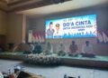 Doa cinta negeri lintas agama di Pendopo Bupati Jember menyambut HUT RI ke 81 (foto: Sigit Priyono/Jurnalis.co.id)