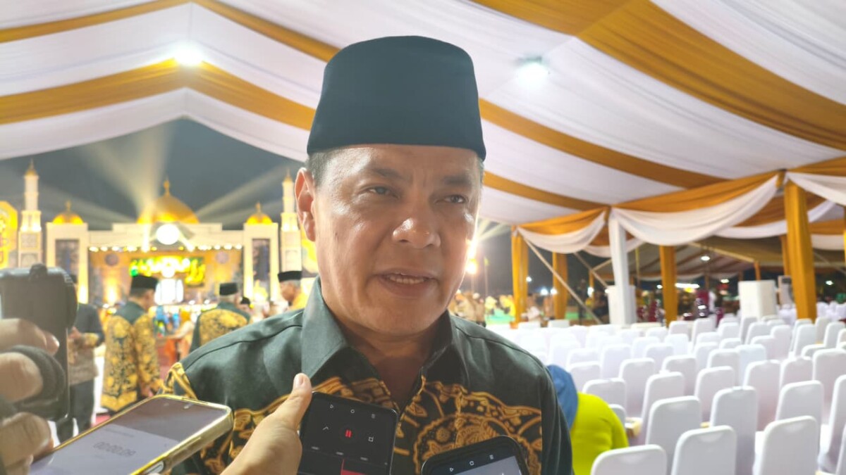 Bupati Romi, saat diwawancarai usai penutupan kegiatan MTQ, Sukadana, Sabtu (8/8/2026).
