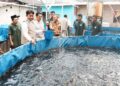Budidaya ikan air tawar di kolam Bioflok di Desa Durian, Kecamatan Sungai Ambawang sukses panen 200 kilogram lele.