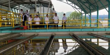 Wali Kota Pontianak Edi Rusdi Kamtono meninjau booster di Kantor Perumda Tirta Khatulistiwa, Rabu (2/9/2026).