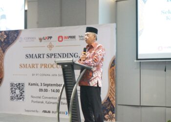 Sekretaris Daerah Kota Pontianak Amirullah saat sosialisasi pengadaan di Hotel Novotel, Kamis (3/9/2026).