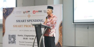 Sekretaris Daerah Kota Pontianak Amirullah saat sosialisasi pengadaan di Hotel Novotel, Kamis (3/9/2026).
