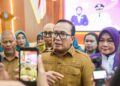 Sujiwo saat kegiatan Peningkatan Kapasitas Tim Pembina Posyandu Desa Kabupaten Kubu Raya Tahun 2026 di Aula Praja Utama Kantor Bupati Kubu Raya, Senin (7/9/2026).