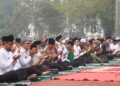 Pemerintah Kabupaten Kubu Raya menggelar salat istisqa di halaman Kantor Bupati Kubu Raya, Rabu (9/9/2026) pagi.